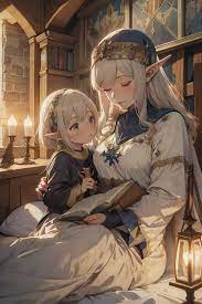 Elf mom and daughter